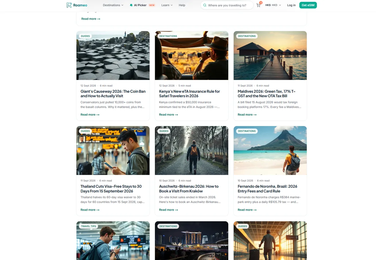 Roameo — Travel articles