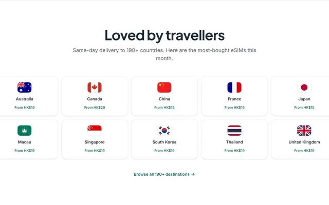 Roameo travel eSIM store